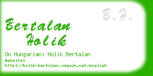 bertalan holik business card